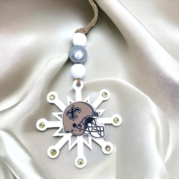 Saintsational Holiday Cheer: Handmade New Orleans Saints Christmas Ornament! - Picture 2 of 15